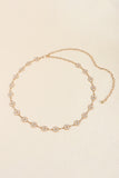 Rhinestone Decor Zinc Alloy Belt 