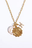 Constellation and Moon Pendant Copper Necklace 