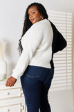 Angel Wings Woven Right Contrast Button-Front V-Neck Cardigan 