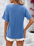 Mandy V-Neck Dropped Shoulder T-Shirt 