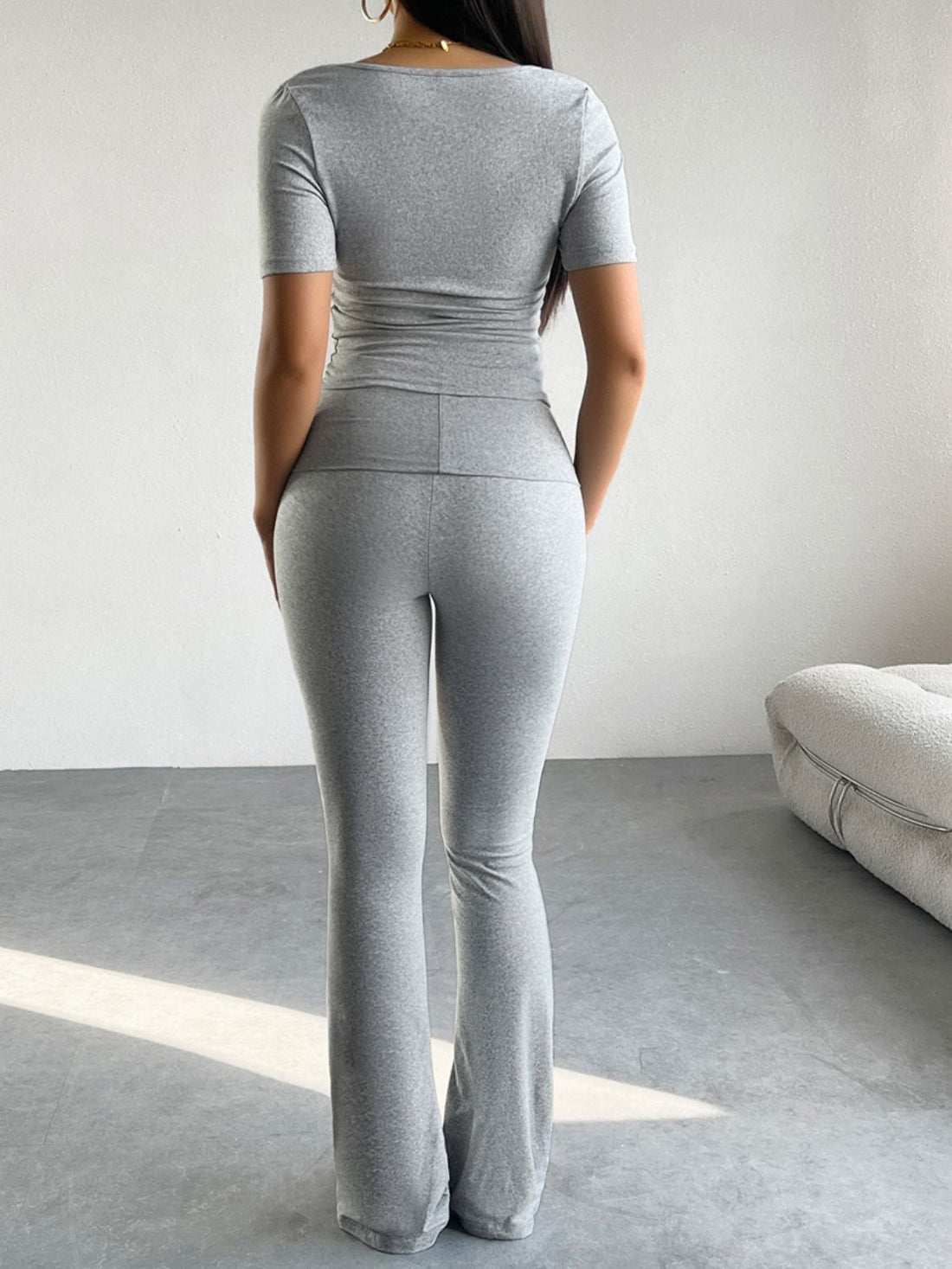 Devine Short Sleeve Top and Pants Set 