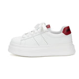 Lace Up Contrast Round Toe Platform Sneakers 