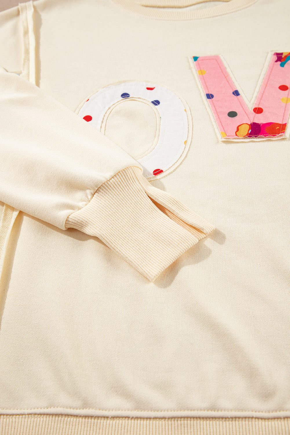 LOVE Patch Round Neck Sweater 