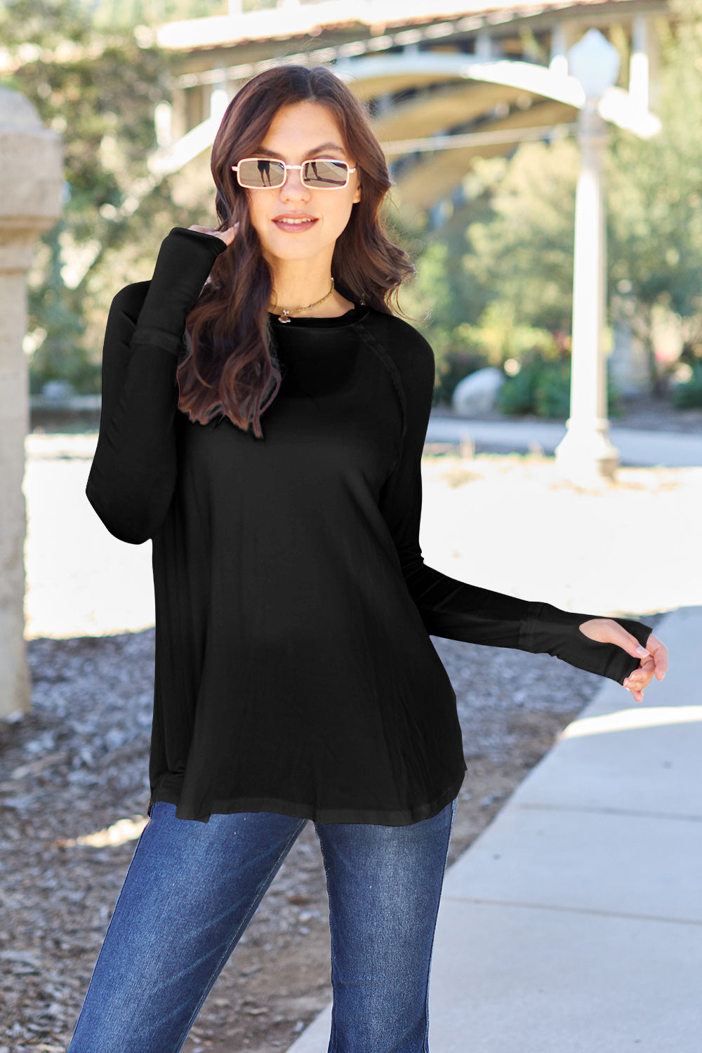 Basic Bae Full Size Round Neck Long Sleeve T-Shirt 