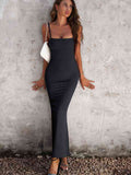 Devine Spaghetti Strap Bodyline Maxi Dress Dresses