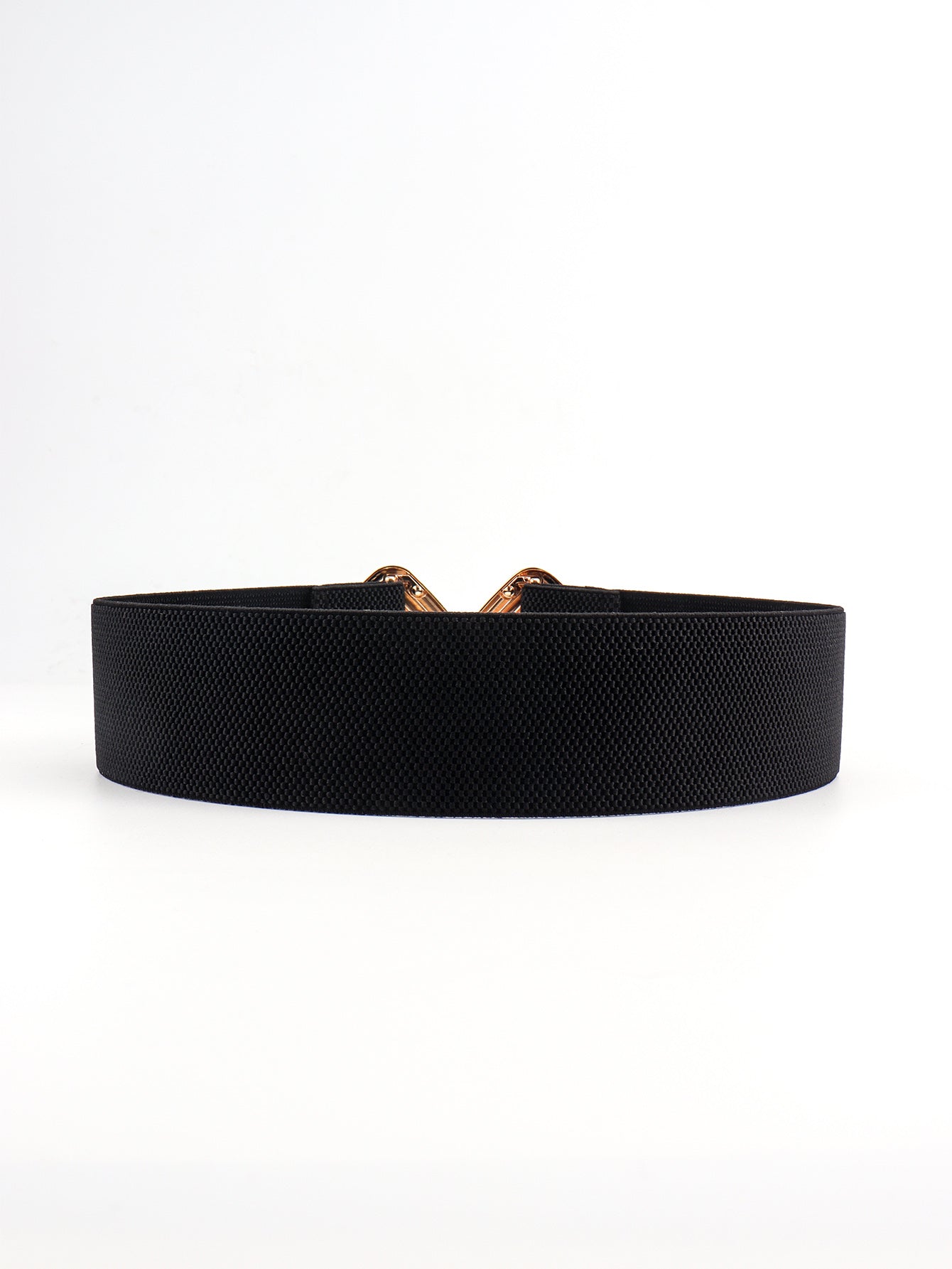 Geometric Buckle Elastic Wide Belt 