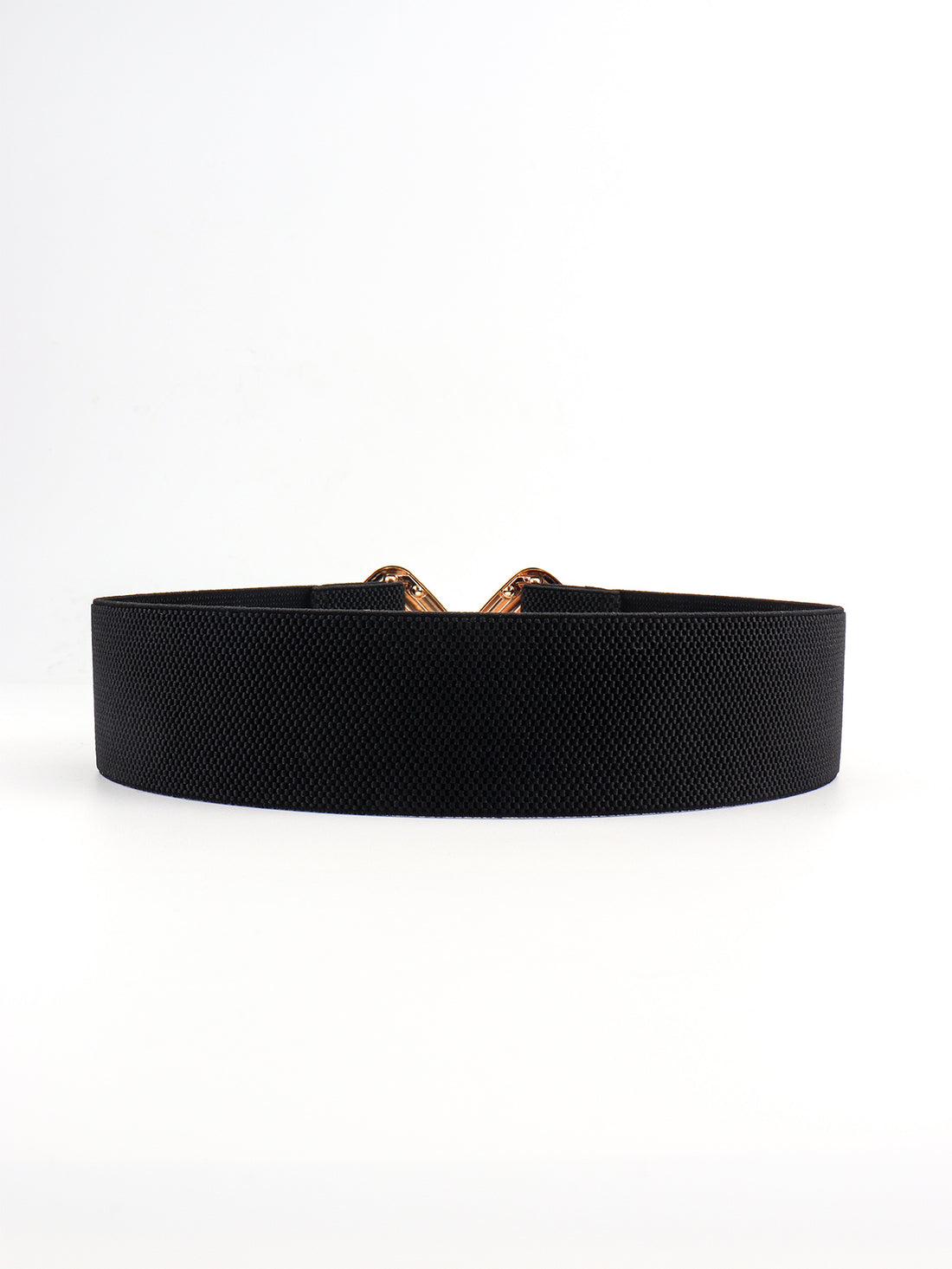 Geometric Buckle Elastic Wide Belt 