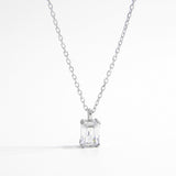 925 Sterling Silver Zircon Pendant Necklace 