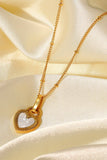 Contrast Heart Pendant Necklace 
