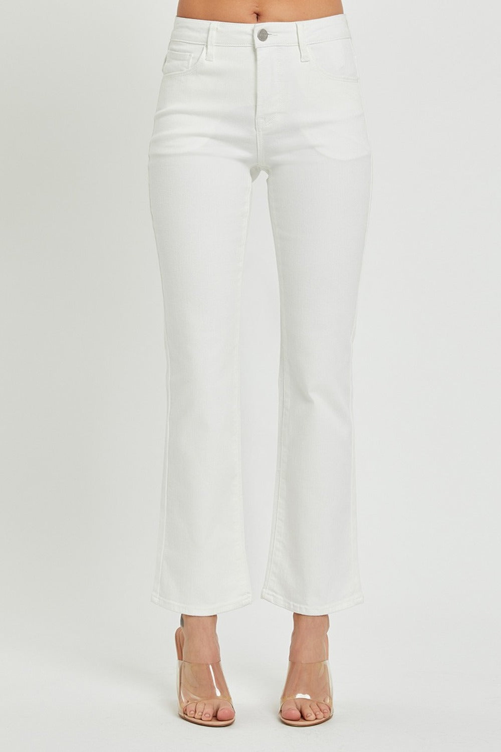 RISEN Full Size Mid Rise Jeans with Pockets 