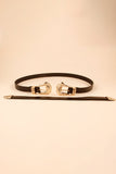 Double Buckle PU Leather Belt 