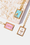 Tarot Card Pendant Copper Necklace 