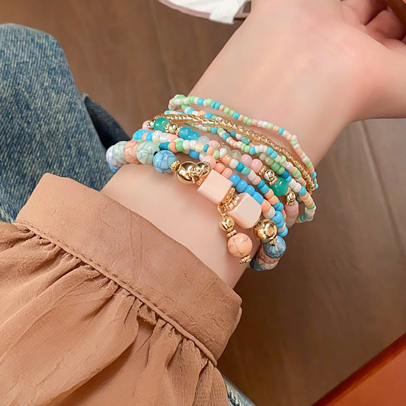 Resin Rice Bead Bracelet 