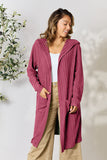 Basic Bae Full Size Hooded Sweater Cardigan 