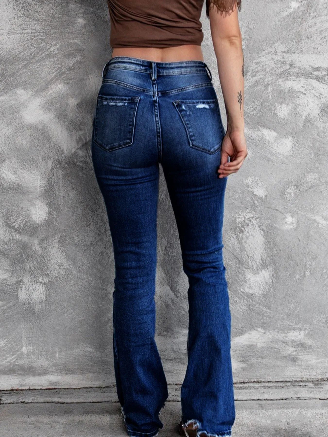 Distressed Flare Jeans 