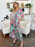 Double Take Full Size Half Sleeve Wide Leg Jumpsuit 