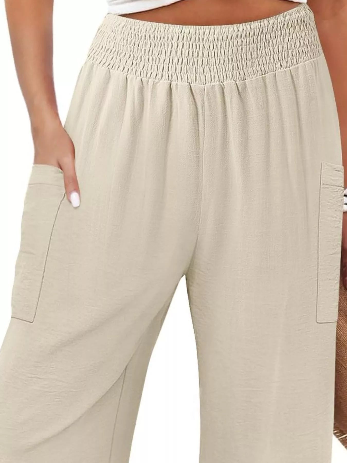 Elastic Waist Pants 