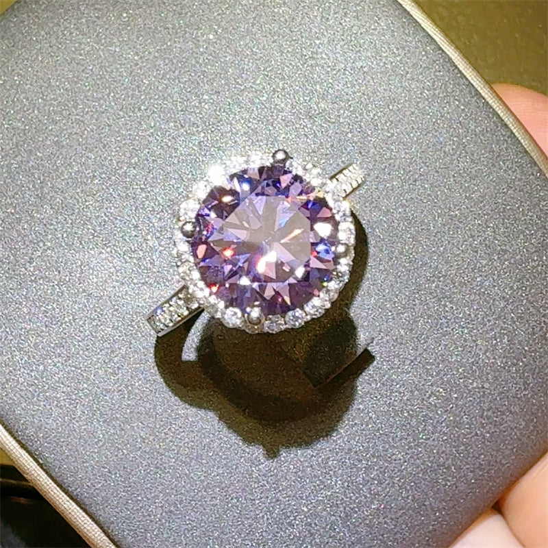 3 Carat Moissanite Zircon 925 Sterling Silver Ring 