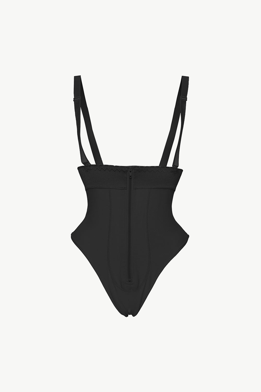 Full Size Adjustable Strap Zip-Up Shaping Bodysuit 