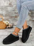 Round Toe Platform Slippers 