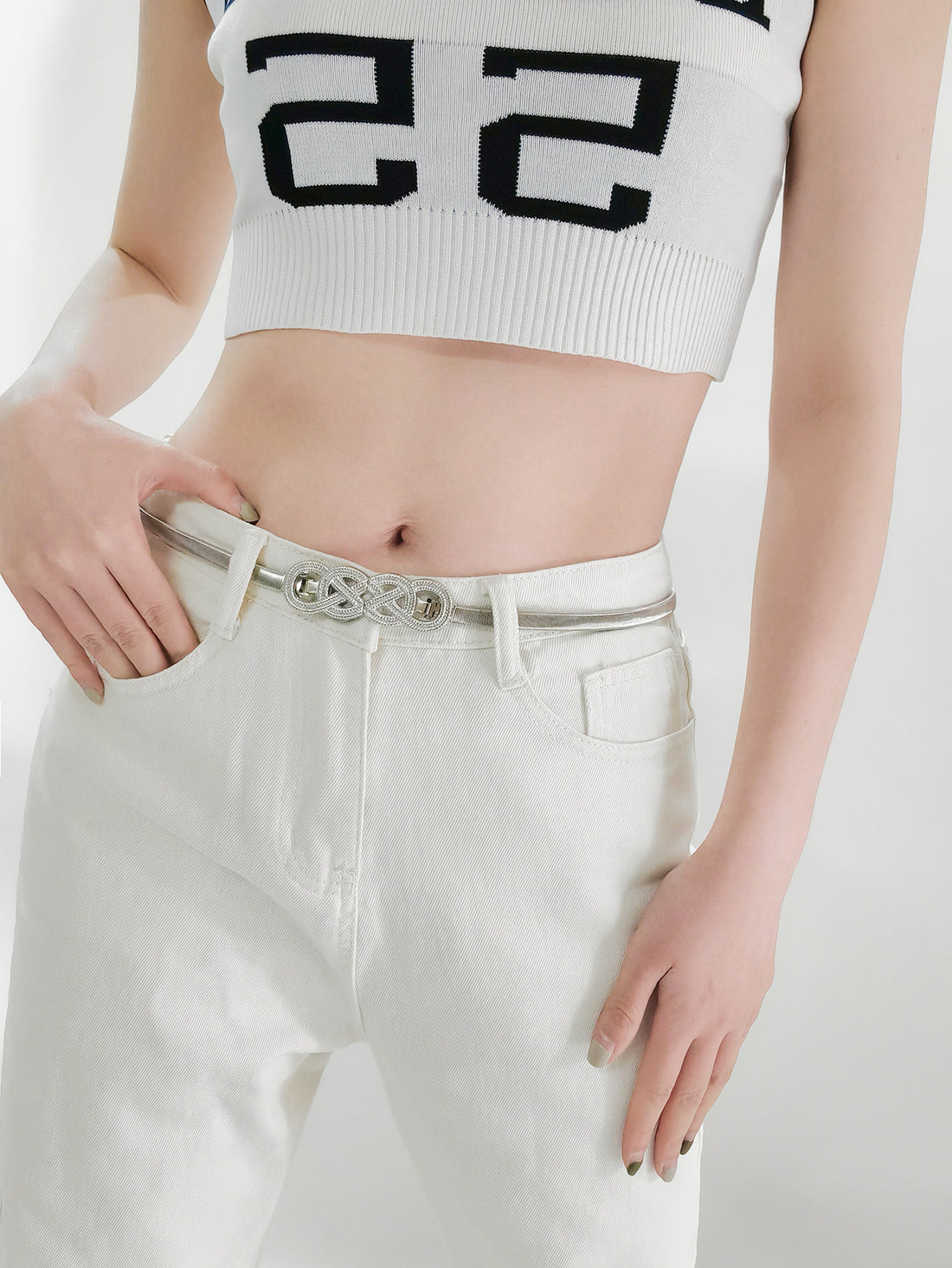 Knot Buckle Metal Belt 