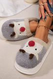 Elk Furry PVC Flat Slippers 