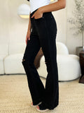 Judy Blue Full Size High Waist Distressed Flare Jeans 