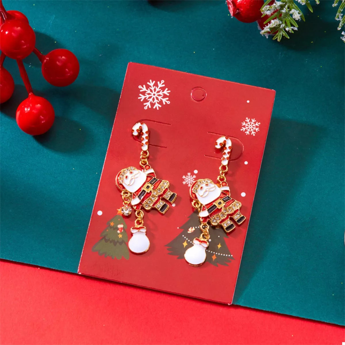 Christmas Santa Drop Earrings 