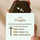 Heart Shape Cross Inlaid Zircon Open Ring 