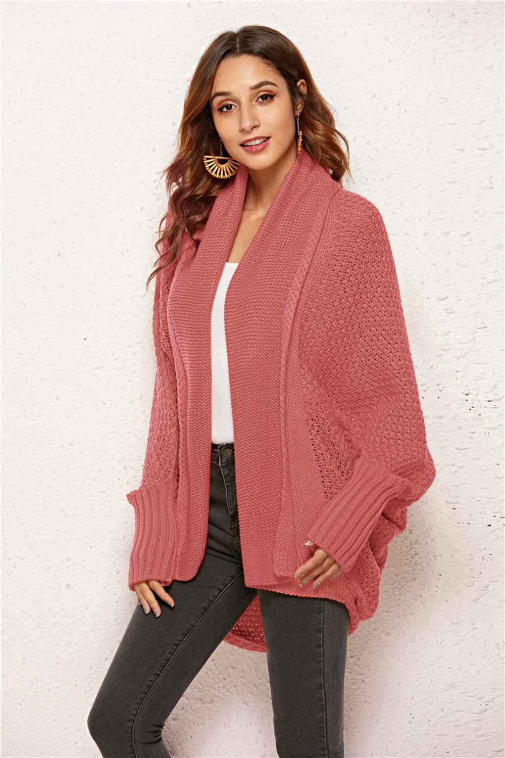 Angel Wings Open Front Batwing Sleeve Cardigan 