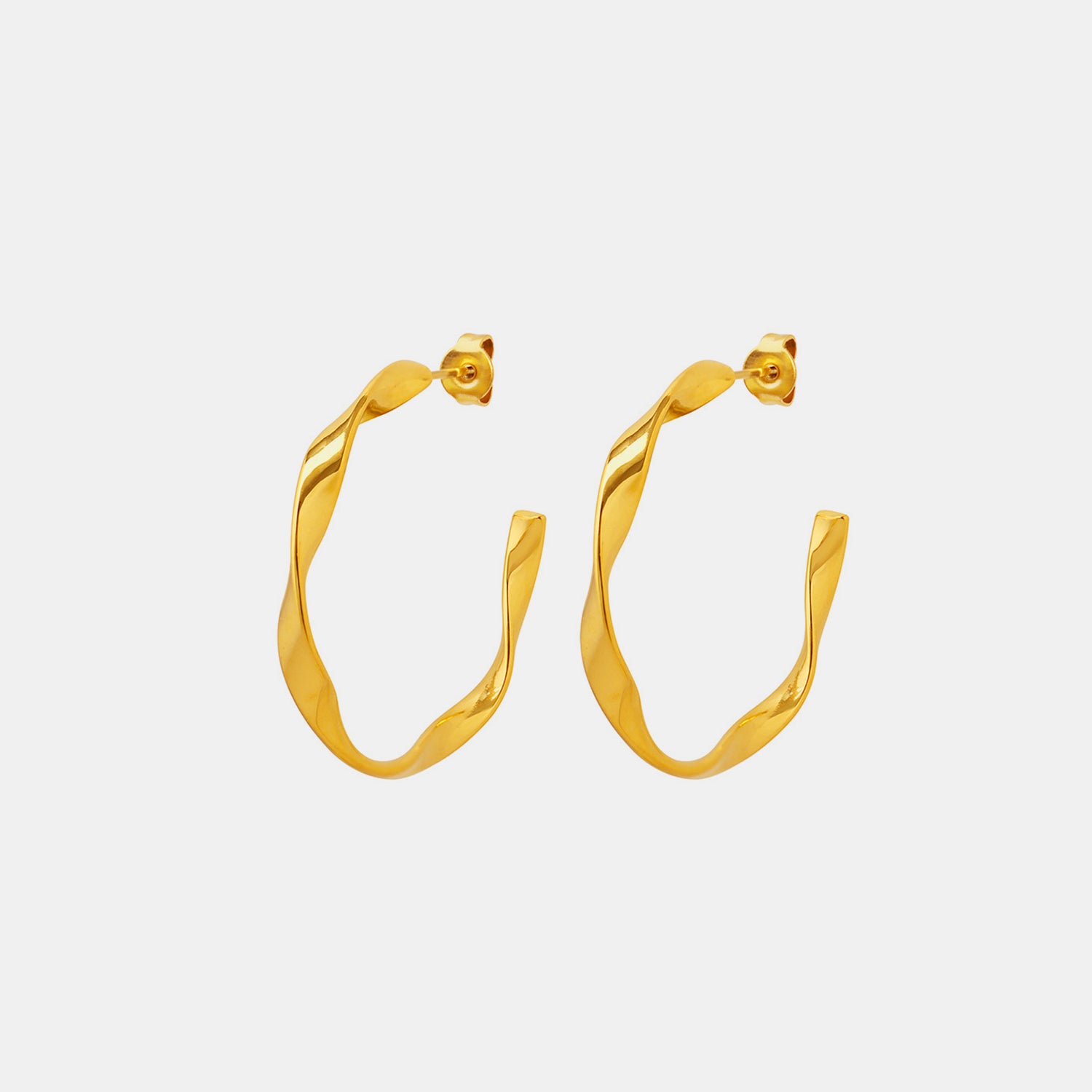 Titanium Steel C-Hoop Earrings 