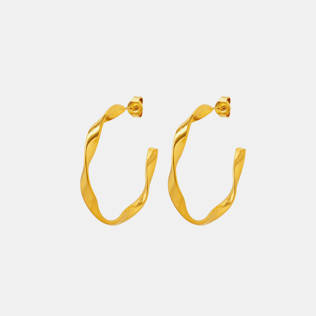 Titanium Steel C-Hoop Earrings 
