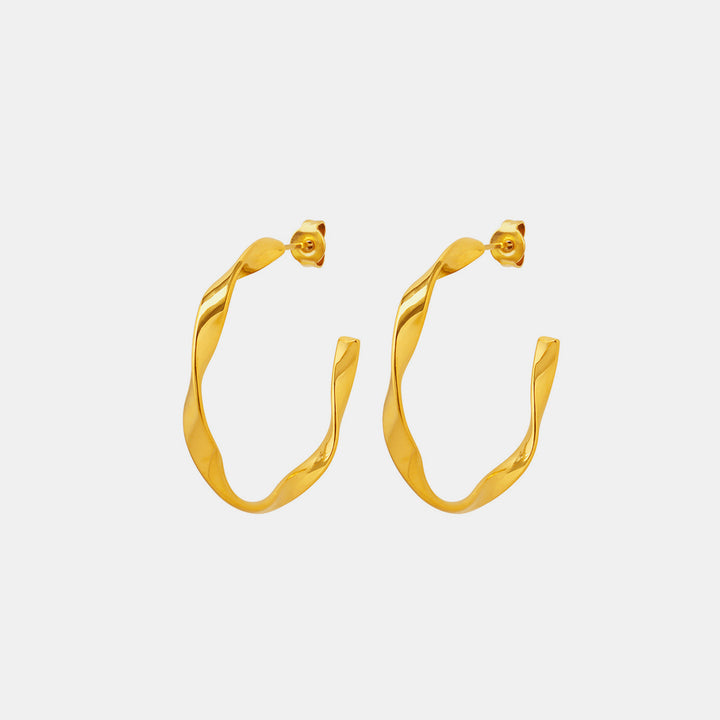 Titanium Steel C-Hoop Earrings 