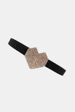 Rhinestone Heart Buckle Elastic Belt 