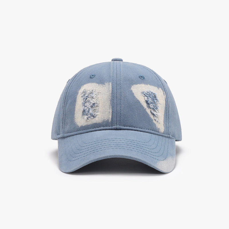 Distressed Cotton Baseball Cap 