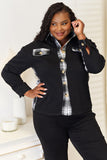 Mandy Plaid Collared Dropped Shoulder Jacket 