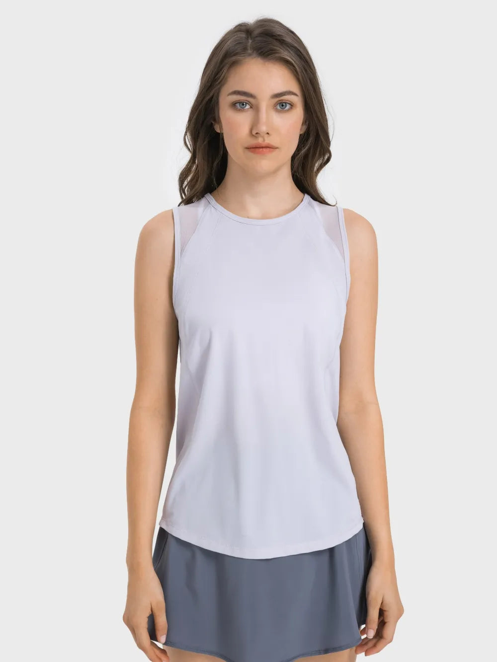 Millennia Cutout Back Round Neck Active Tank 