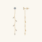 1.38 Carat Moissanite 925 Sterling Silver Leaf Earrings 