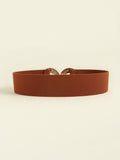 Geometric Buckle Elastic Wide Belt 