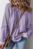Exposed Seam Long Sleeve Sweatshirt 