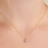Titanium Steel Inlaid Zircon Pendant Necklace 