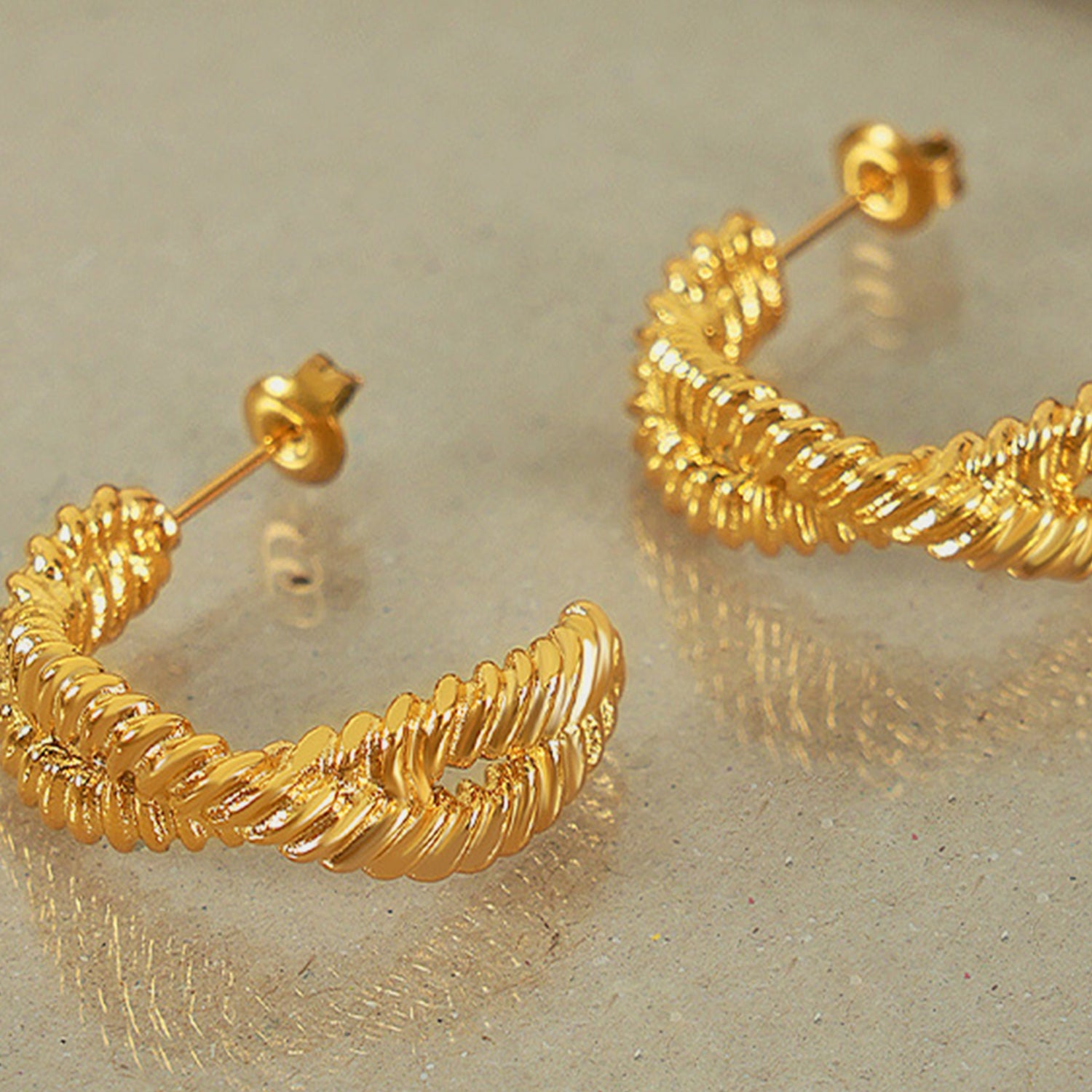 Titanium Steel Geometric Stud Earrings 