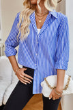 Lovelet Striped Button Up Long Sleeve Shirt 