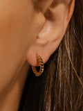 18K Gold-Plated Stainless Steel Huggie Earrings 