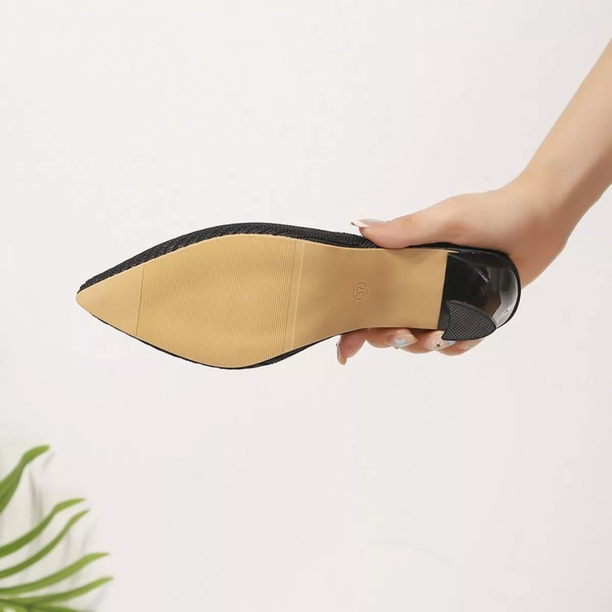 Point Toe Flare Heels Sandals 