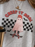 Plus Size Graphic Round Neck Long Sleeve Sweatshirt 