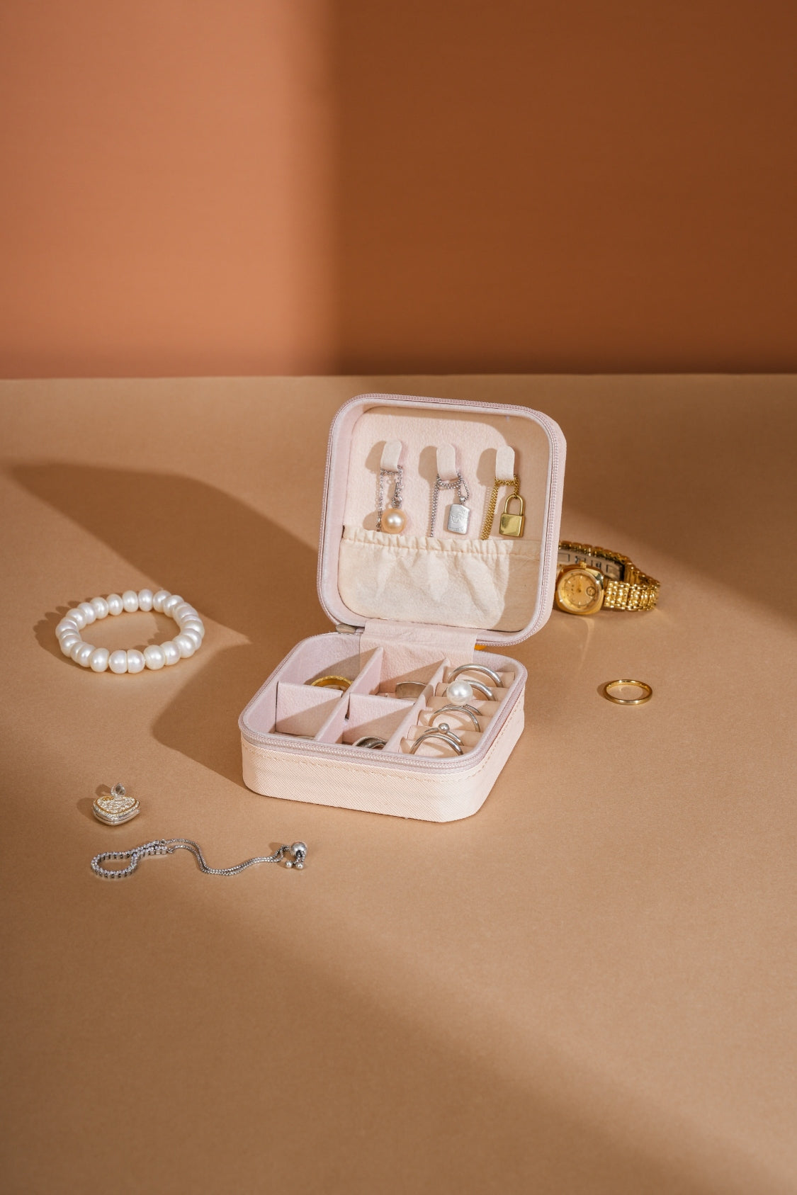 PU Leather Square Jewelry Box 