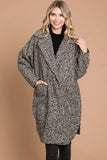 Culture Code Full Size Lapel Collar Double Breast Teddy Coat 