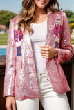 Sequin Nutcracker Long Sleeve Blazer 