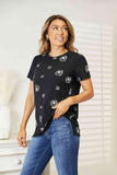 Double Take Dandelion Print Round Neck T-Shirt 